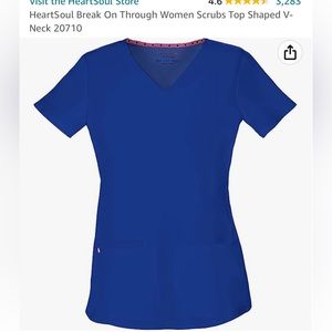 HeartSoul galaxy blue scrub top